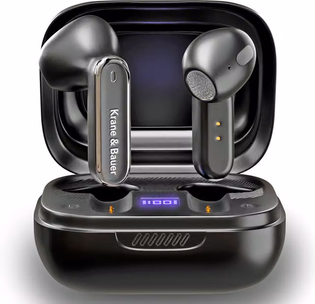 Krane Bauer True Wireless Bluetooth Earbuds in Black