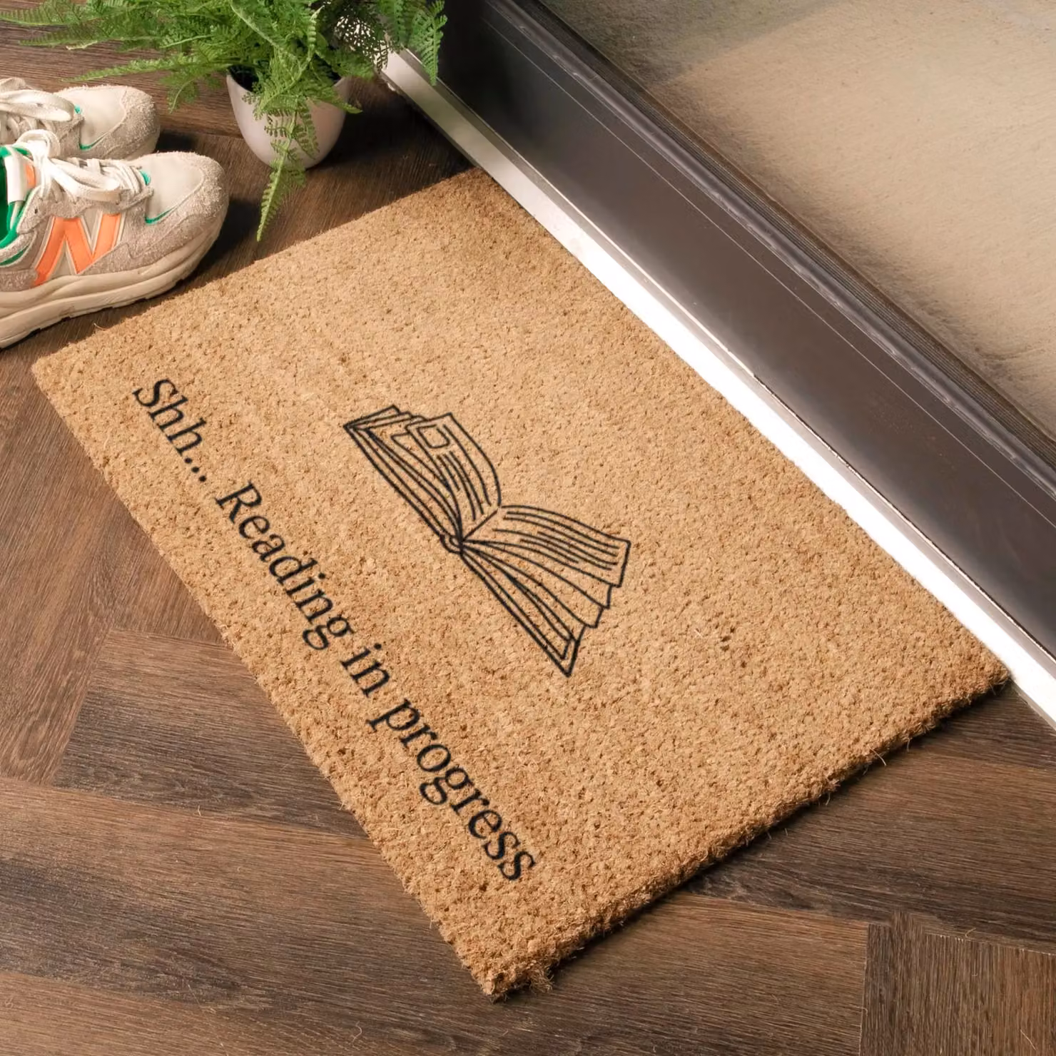 Artsy Mats Reading In Progress Doormat, Brown, W: 60 cm, D: 40 cm – 2