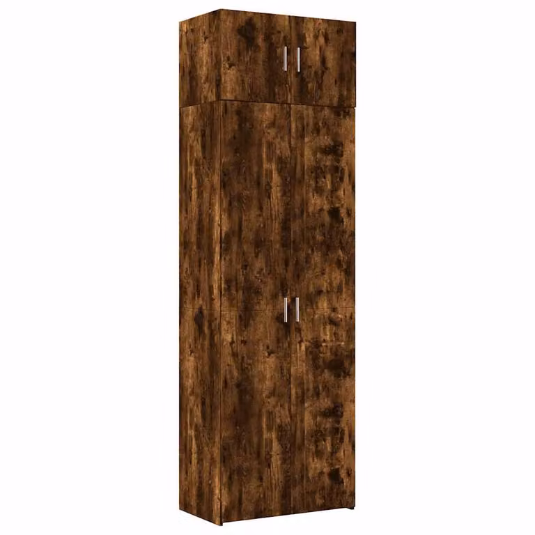 Berkfield Home Freestanding Storage Cabinet in Smoked Oak Brown, W/D/H: 70 x 42.5 x 225 cm