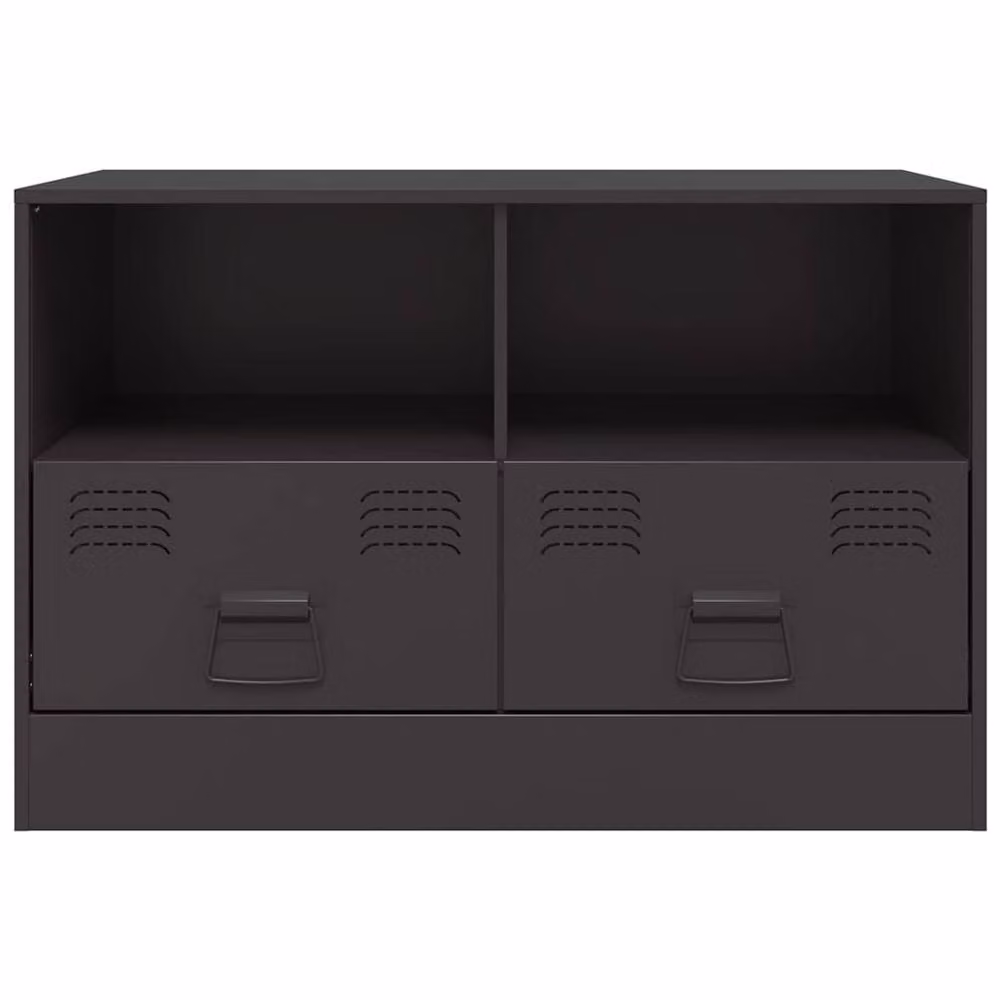 Berkfield Home Set of 2 Industrial Black Steel TV Cabinets, W/D/H: 67 x 39 x 44 cm – 5