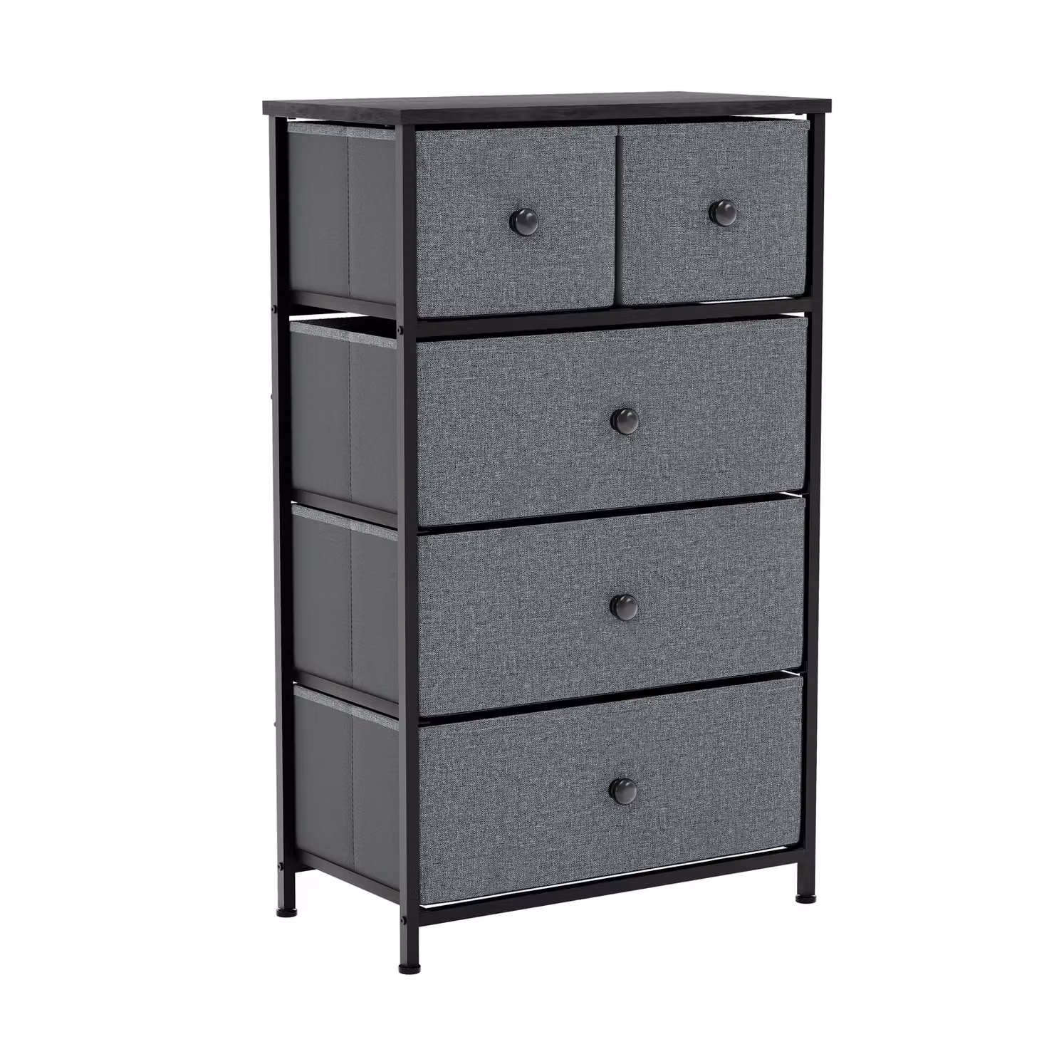 Vida Designs Chorley 5 Drawer Fabric and Metal Chest of Drawers in Grey – 4