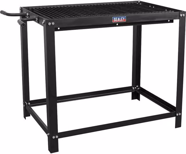 Loops Plasma Cutting Table Workbench in Black Mild Steel with Replaceable Slats and 113kg Capacity