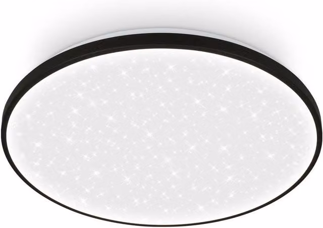 Briloner Black LED Ceiling Light with Star Effect and 3-Step Dimming