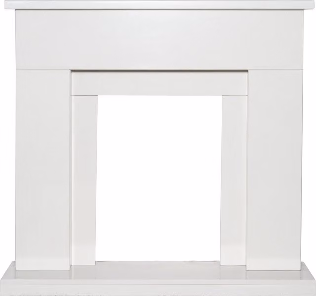 Adam Lomond White Marble Fireplace, White