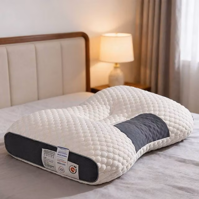 Ventryn Grey Memory Foam Butterfly Cervical Pillow for Adults
