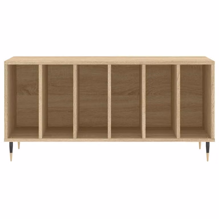 Berkfield Home Record Cabinet in Sonoma Oak, W/D/H: 100 x 38 x 48 cm