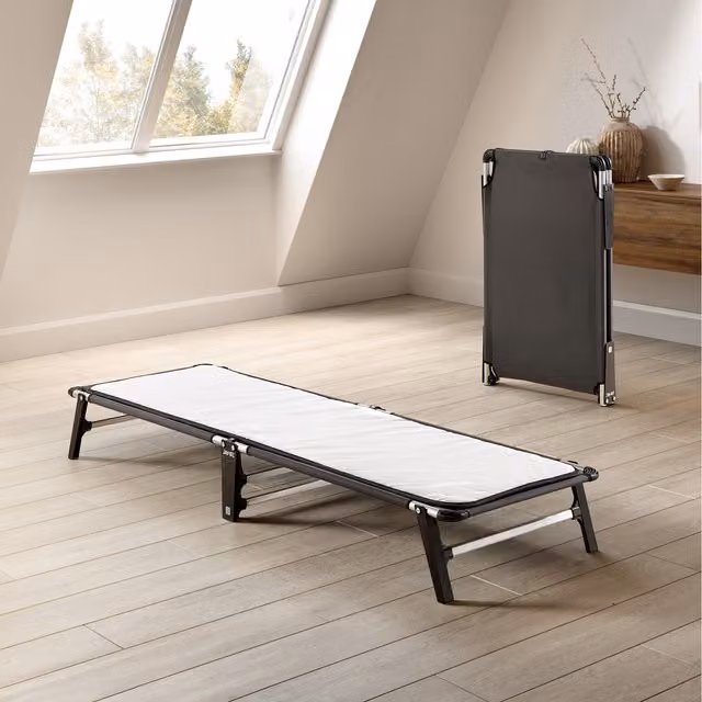 Jay-Be LE59 Lite Single Folding Bed with e-Fibre Insulator Pad, Black, W/D/H: 90 x 190 cm