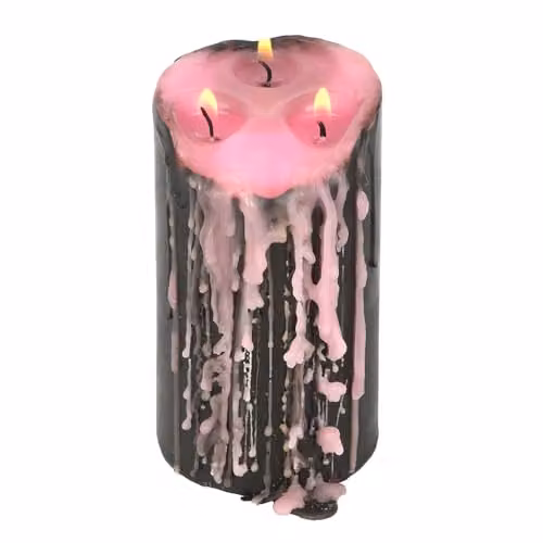 Garden Greatness Pink Vampire Tears Halloween Pillar Candle – 2