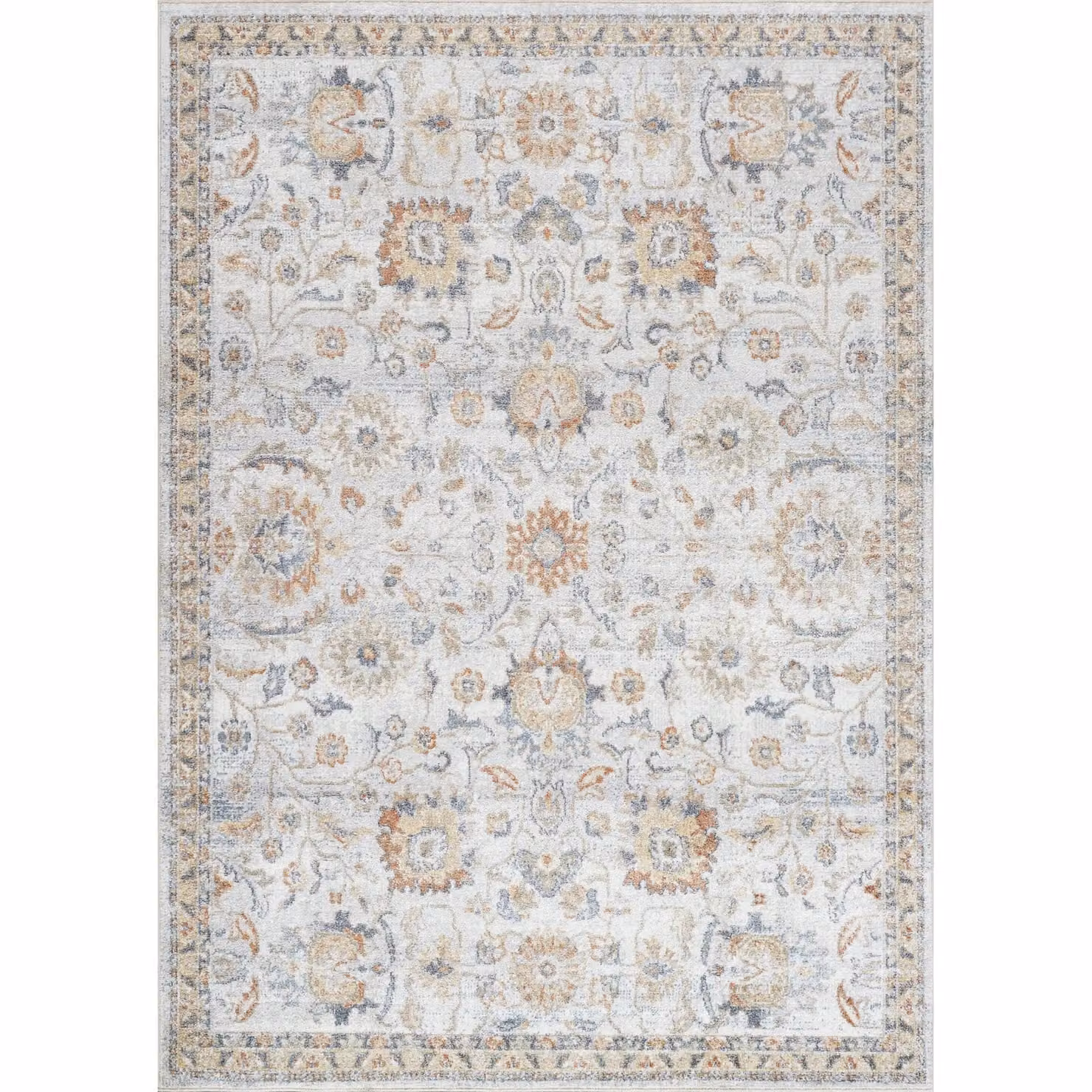 Livabliss Lilian Washable Vintage Boho Living and Dining Room Rug in Yellow and Grey, W: 200 cm, D: 275 cm – 2