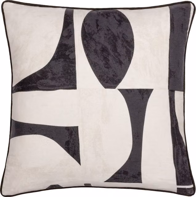 Carro Abstract Piped Cushion in Dusk