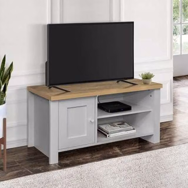 Birlea Modern Oak and Grey TV Unit