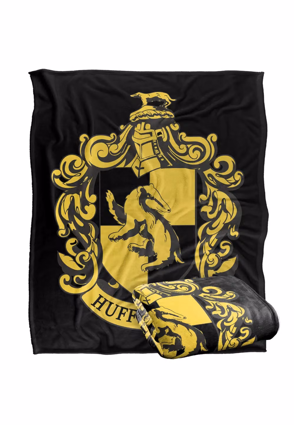 LOGOVISION Harry Potter Hufflepuff Crest 3 Soft Fleece Throw Blanket, White and Multicolour, W/D: 152 x 127 cm – 6