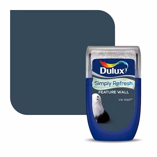 Dulux Simply Refresh Feature Wall Matt Emulsion Paint in Ink Well, 30 ml – 1