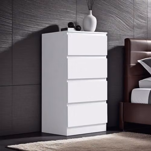 FWStyle Carlton 4 Drawer Chest of Drawers in Matt White – 2