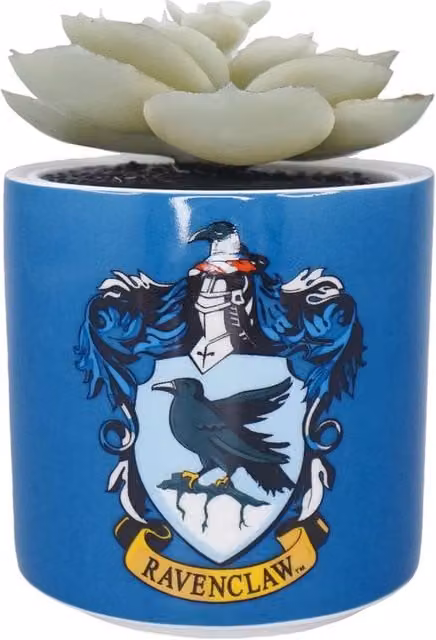 Harry Potter Ravenclaw Blue Ceramic Faux Potted Plant for Tabletop, Diameter: 6.5 cm