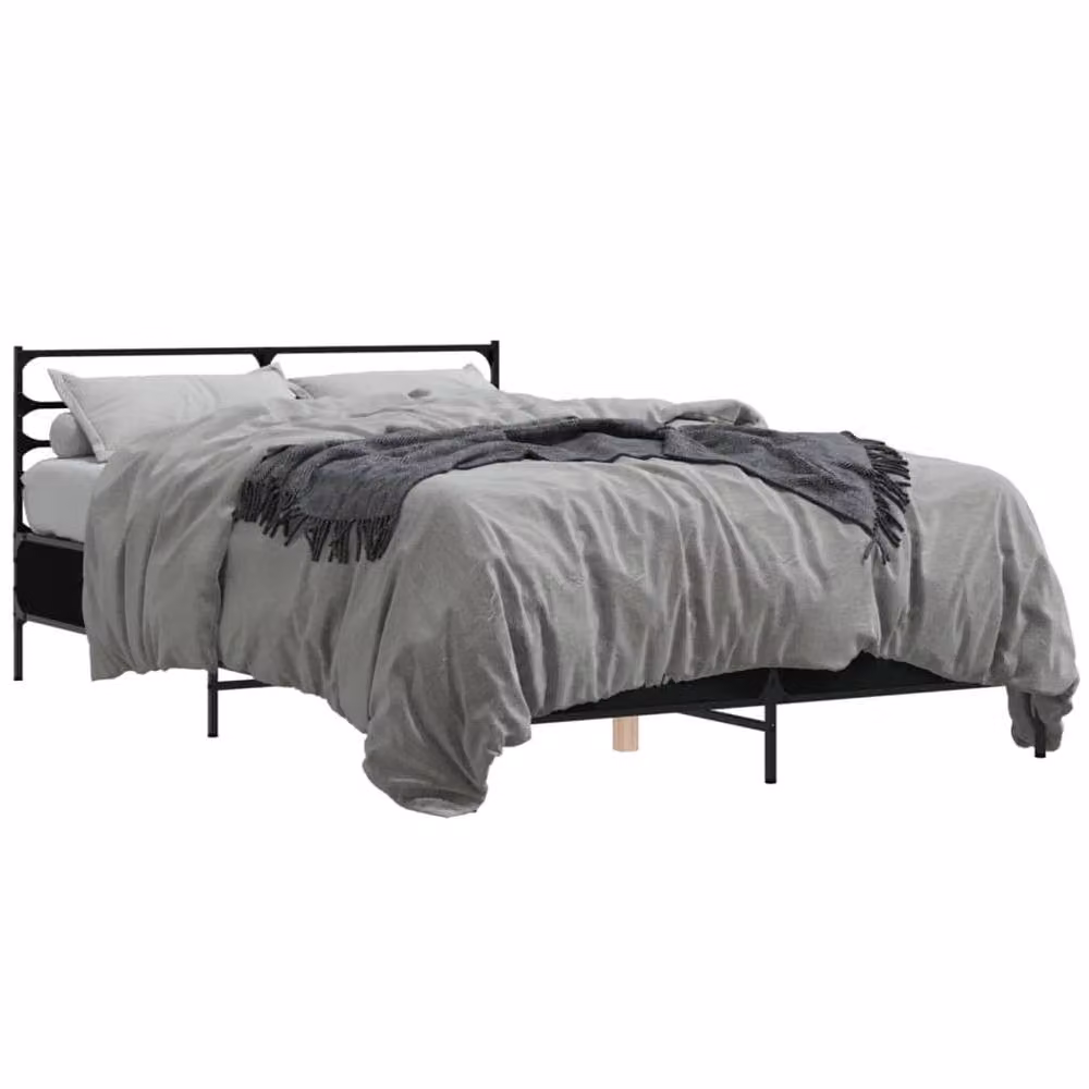 Berkfield Home Durable Bed Frame in Black, W/D/H: 140 x 200 x 74 cm – 3
