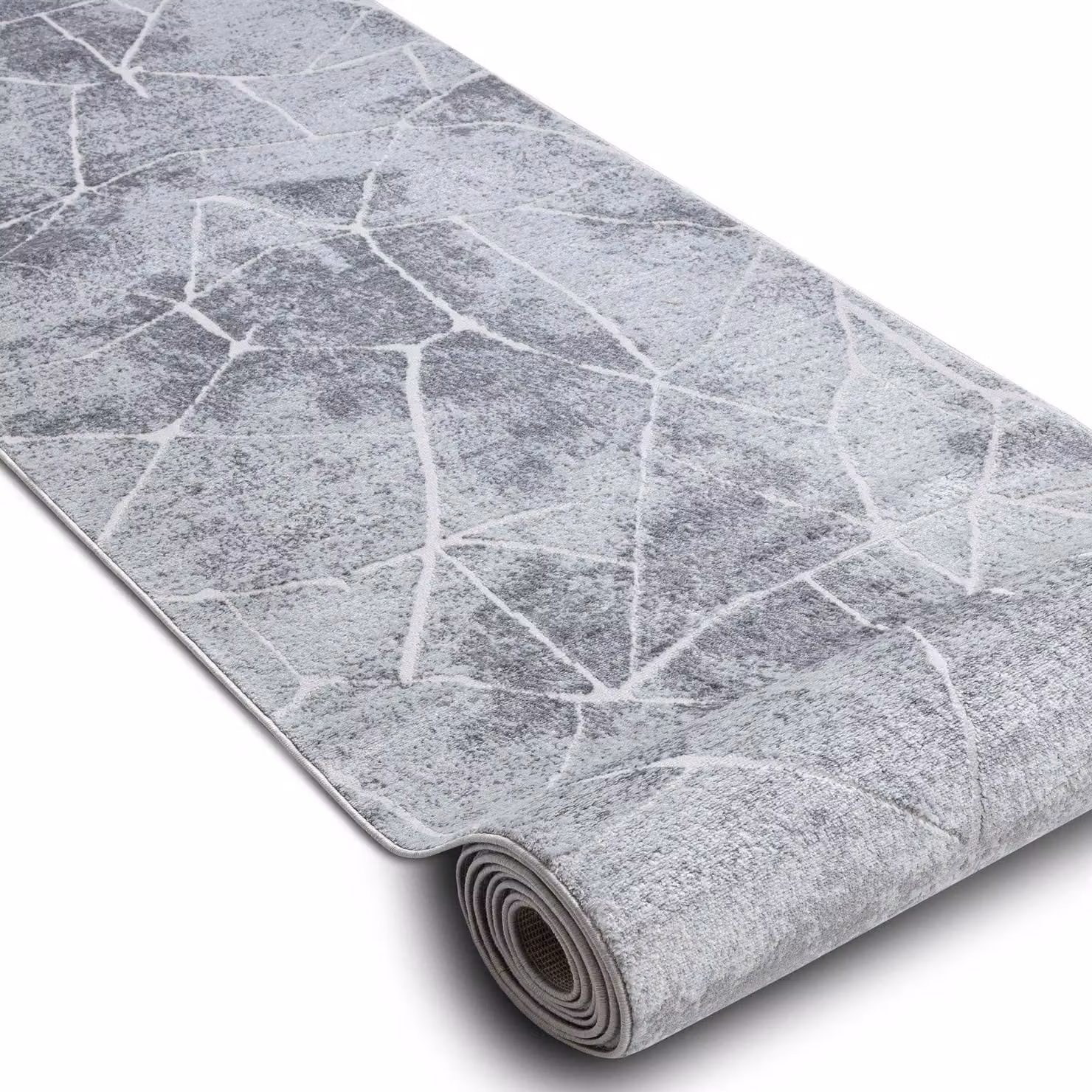 RugsX Structural Mefe Grey Square Runner Rug, W x D: 200 x 200 cm – 2