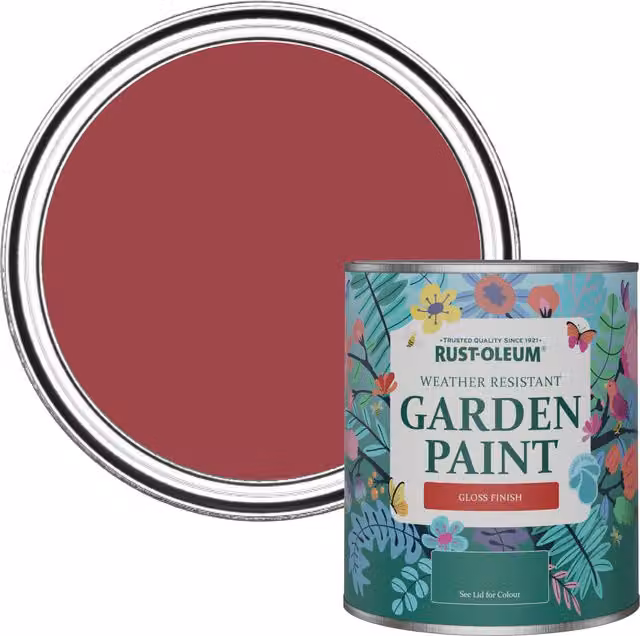 Rust-Oleum Garden Paint in Gloss Finish, Red, 0.75 l