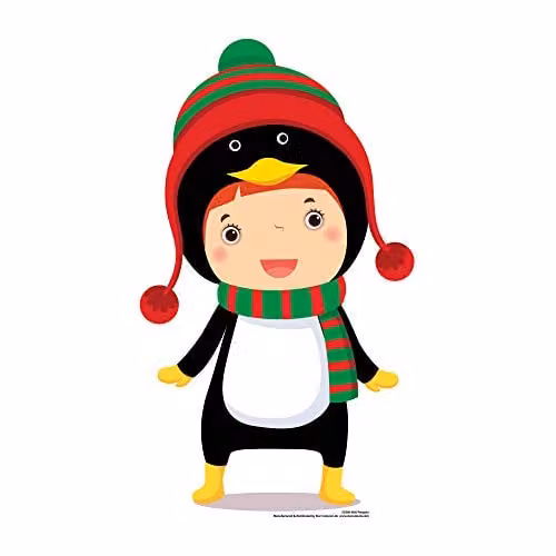 Star Cutouts Ltd SC989 Mini Penguin Cardboard Standee, Multicolour, Height: 87 cm