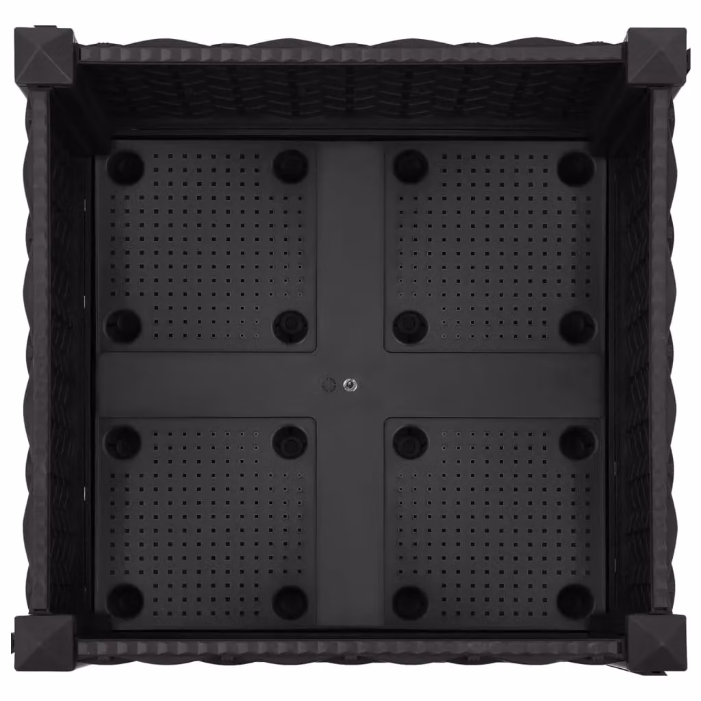 Berkfield Home Black Polypropylene Raised Bed W/D/H: 40 x 40 x 23 cm – 3