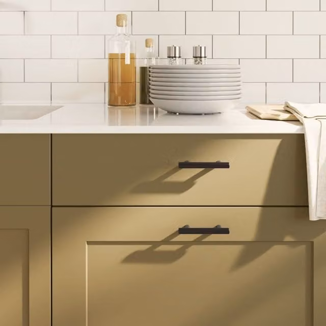 Berkfield Home Matt Black Stainless Steel Bar Cabinet Handles, 20 Pack, 64 mm