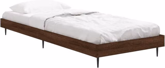 Berkfield Home Modern Small Single Bed Frame in Brown Oak – 1
