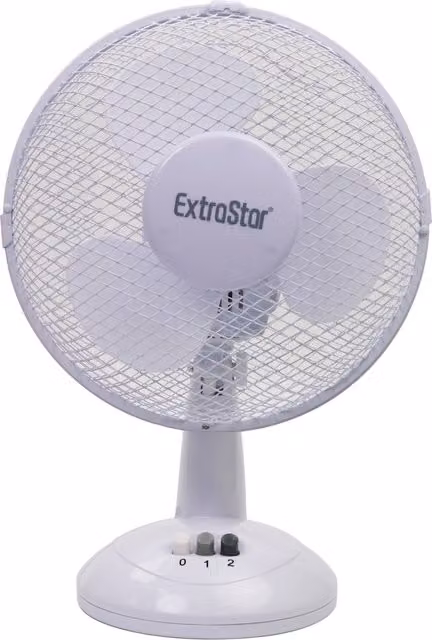 Extrastar 9 inch White Desk Fan with 2 Speeds