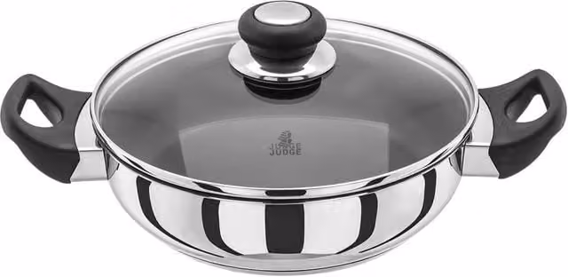 Judge Vista Non-Stick Stainless Steel Saute Pan, Silver, 24 cm