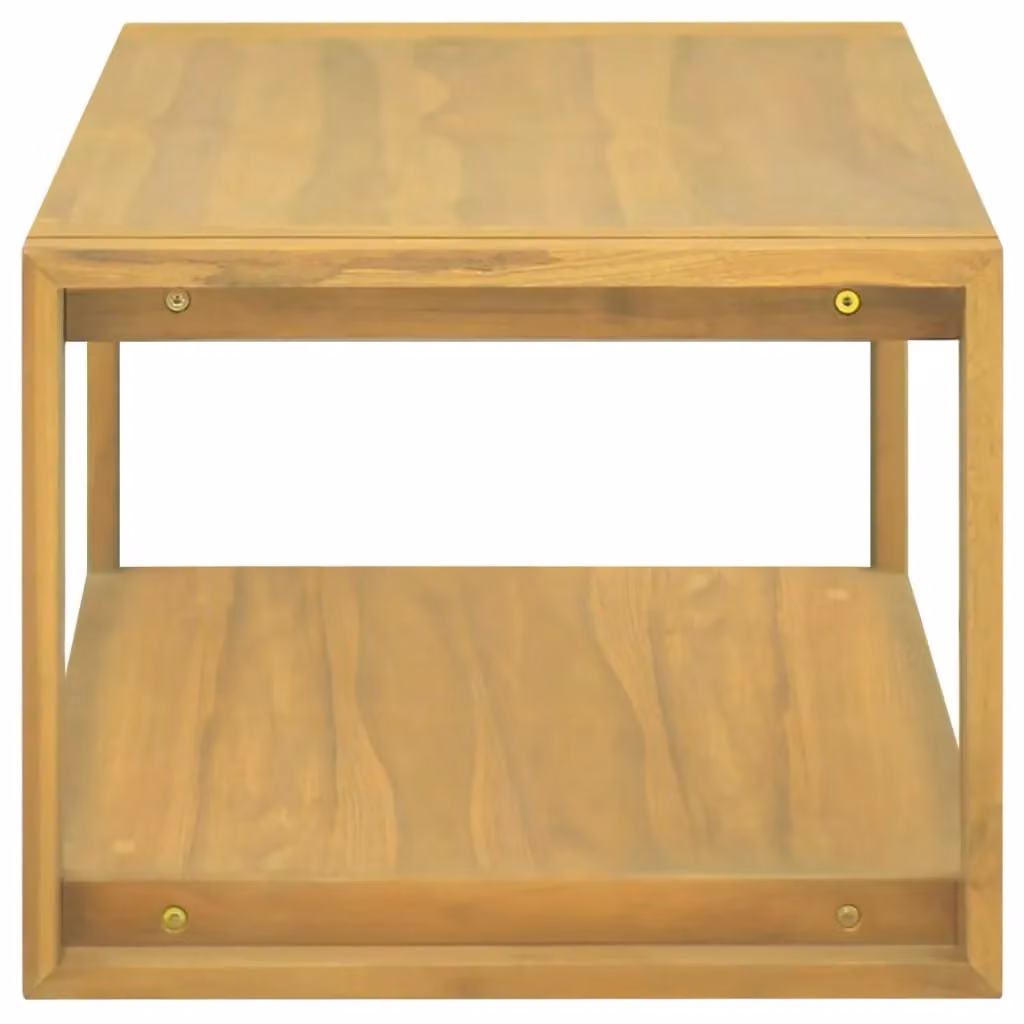 Berkfield Home Wall-mounted Bathroom Cabinet in Brown Solid Teak Wood, W/D/H: 90 x 45 x 35 cm – 2