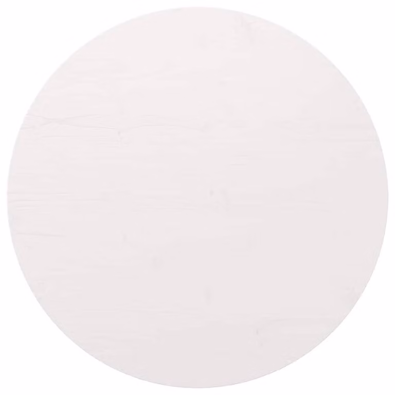 Berkfield Home White Solid Wood Pine Table Top, Diameter: 90 cm