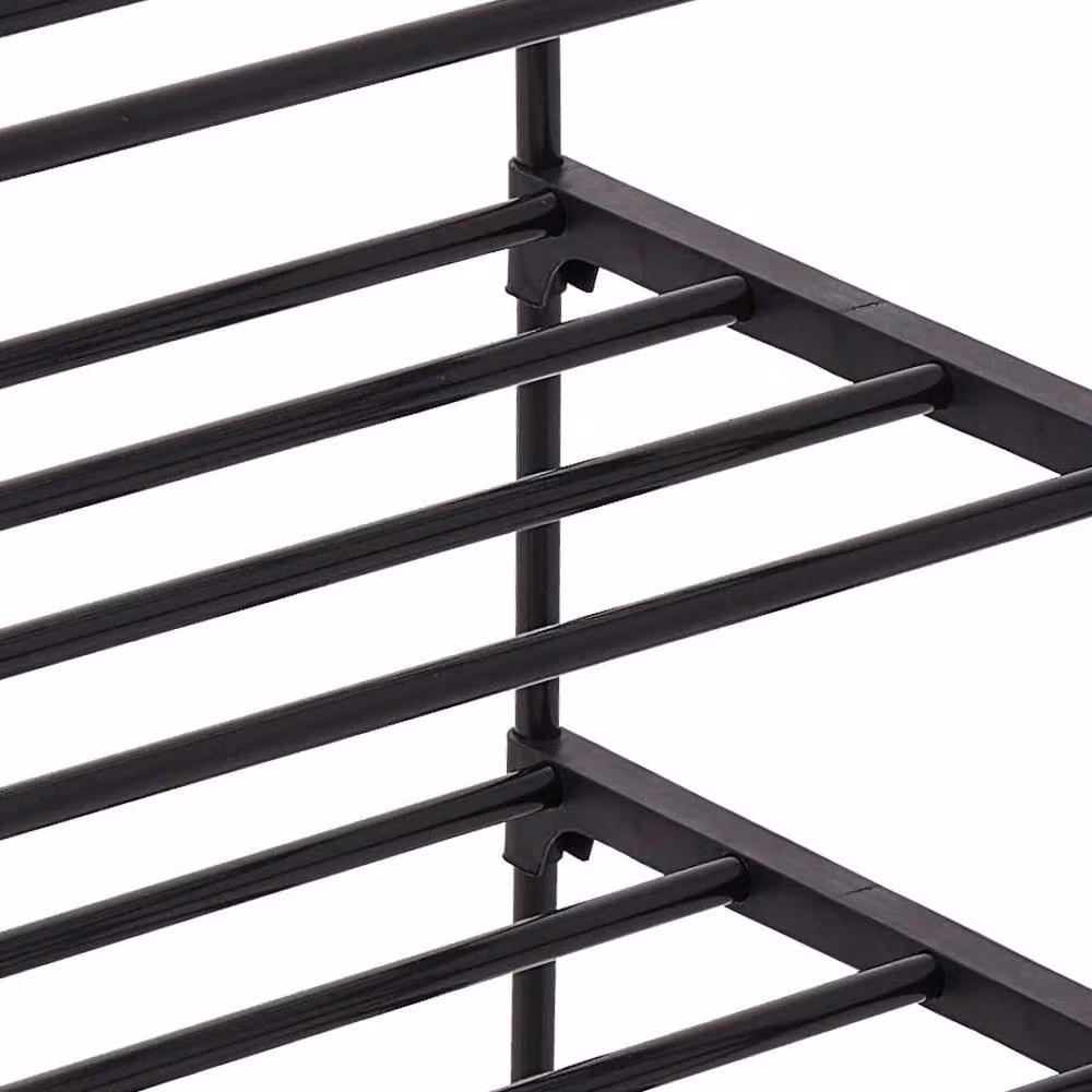 FORGEVIO 5-Tier Adjustable Metal Shoe Rack in Black – 3