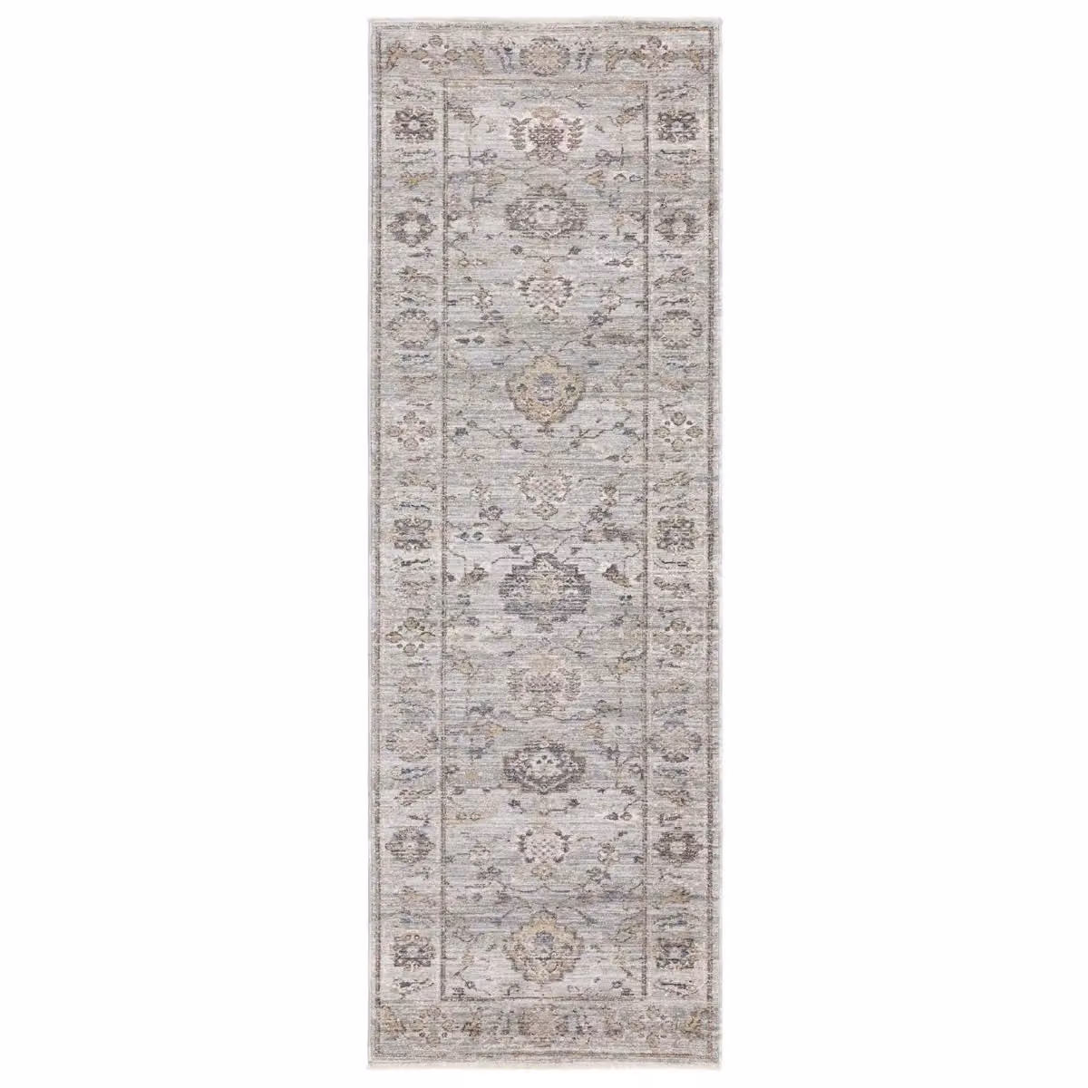 The Rug Shop UK Blue and Grey Floral Traditional Polyester Area Rug W: 200 cm, D: 300 cm – 3