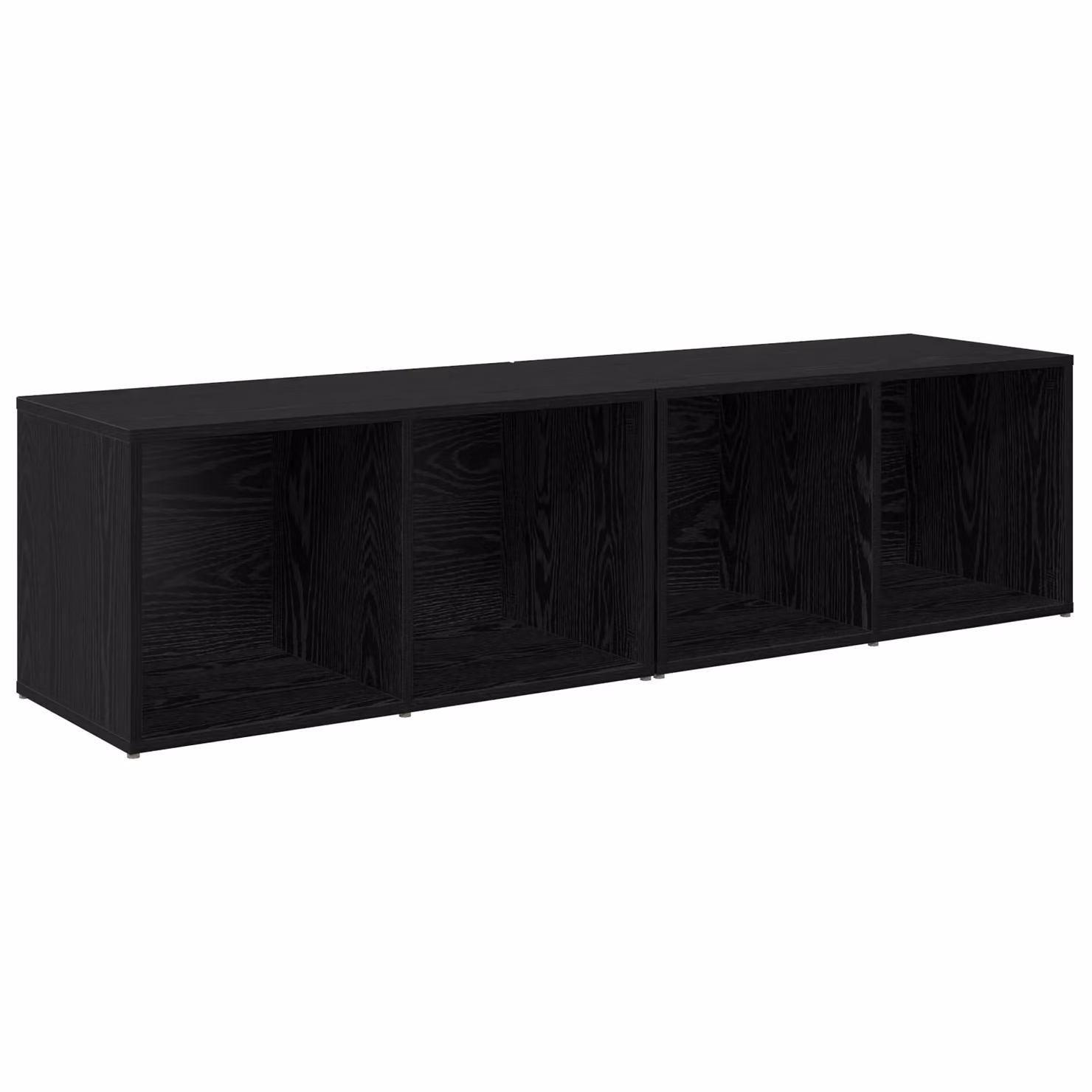 Berkfield Home 2-Piece Black Oak Engineered Wood Cube Storage Set – 1