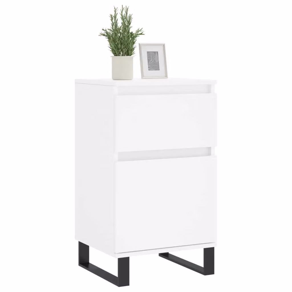 Berkfield Home Set of 2 White Modern Sideboards, W/D/H: 40 x 35 x 70 cm – 2