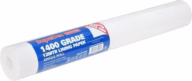 SupaDec 1400 Grade White Paintable Flame Retardant Lining Paper Roll