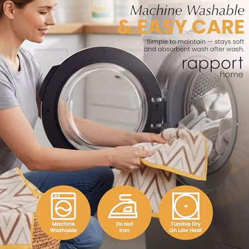 Rapport Home Helix 2 Pack Cotton Towels in Beige – 3
