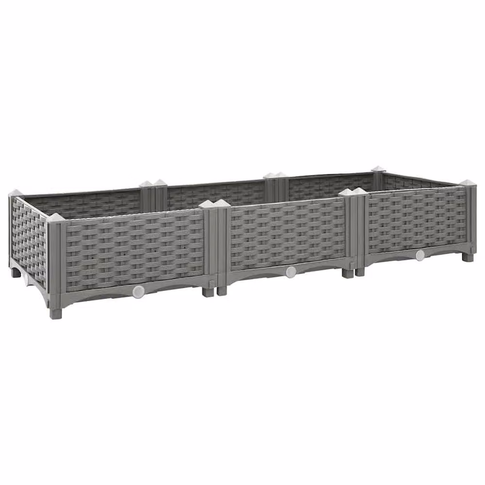 Berkfield Home Grey Polypropylene Raised Bed W/D/H: 120 x 40 x 23 cm – 2