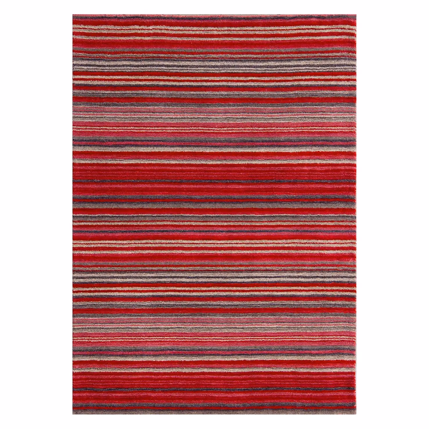 The Rug Shop UK Red Striped Modern Handmade Area Rug, W: 200 cm, D: 280 cm – 2