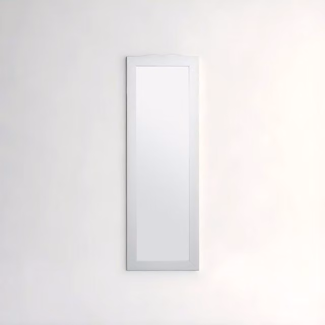Interiors by Premier Katelyn Silver Rectangular Wall Mirror in White