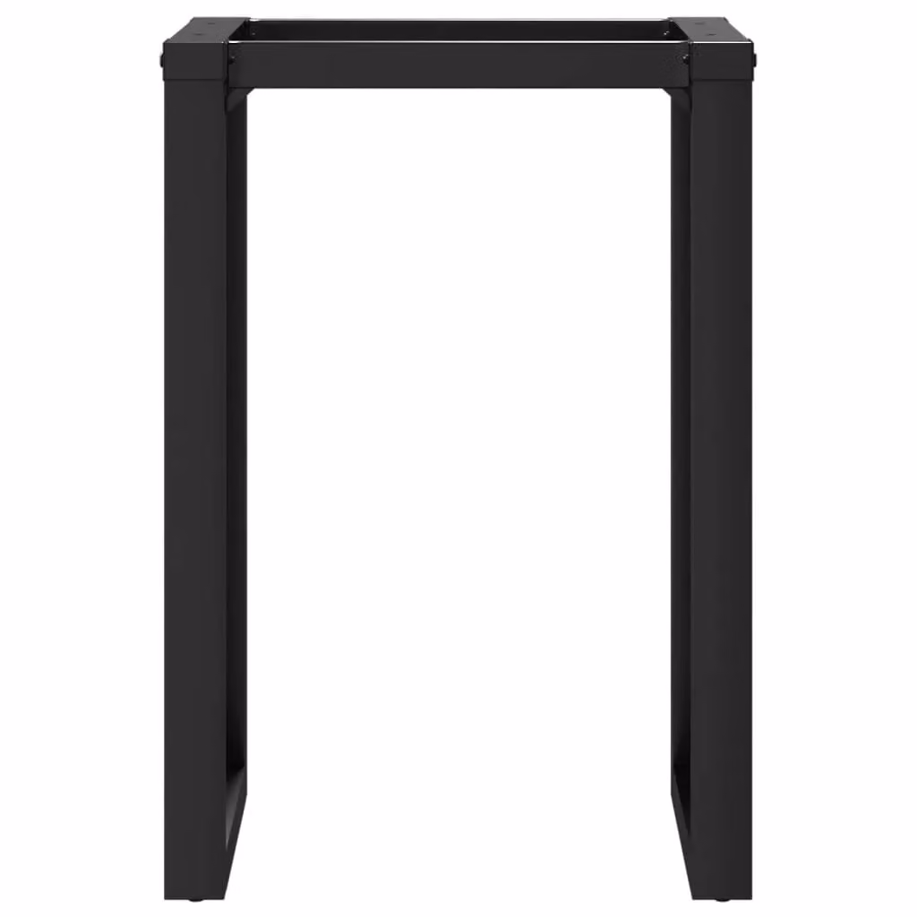 Berkfield Home O-Frame Dining Table Legs in Black Steel, W/D/H: 50 x 40 x 73 cm – 2