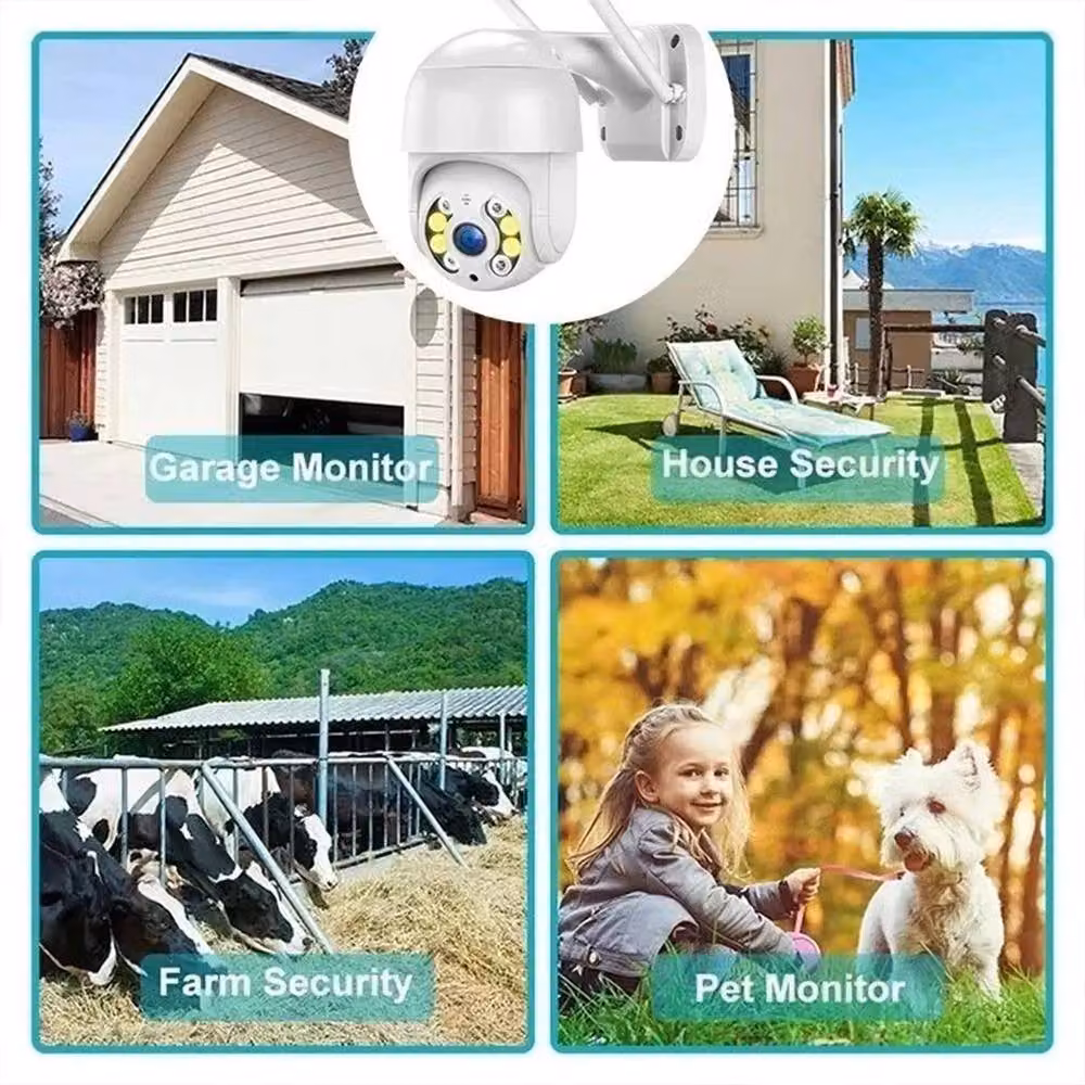Ventryn 8MP Wireless IP Outdoor Smart Home Security Camera with Audio, White – 3