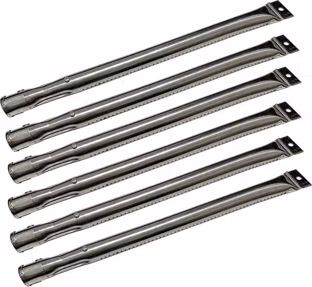 Charles Bentley Set of 6 Stainless Steel Gas BBQ Burners in Silver