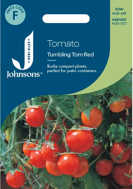 Johnsons Seeds Tumbling Tom Red Tomato Vegetable Seeds