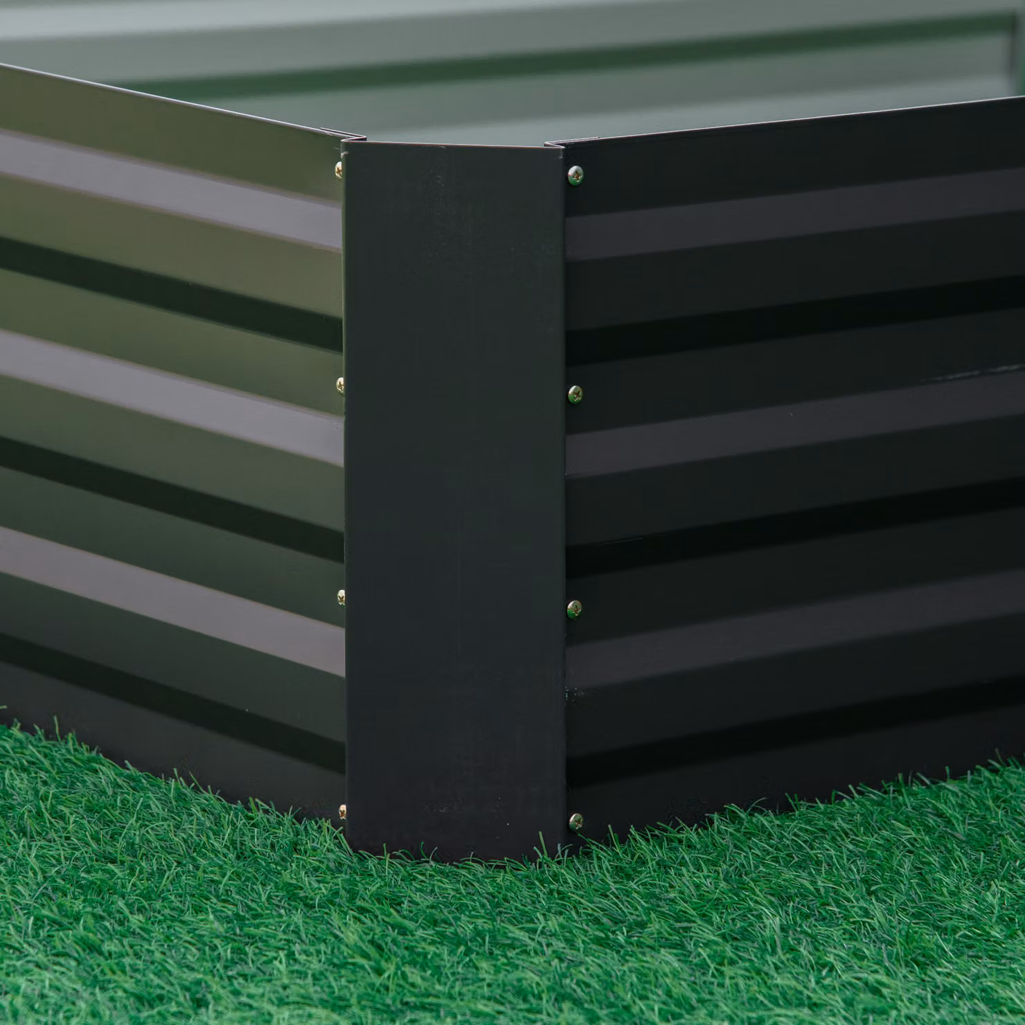 Outsunny Metal Raised Garden Bed Planter Box for Flowers and Herbs, Grey, W: 241 cm, D: 90.5 cm, H: 30 cm – 6