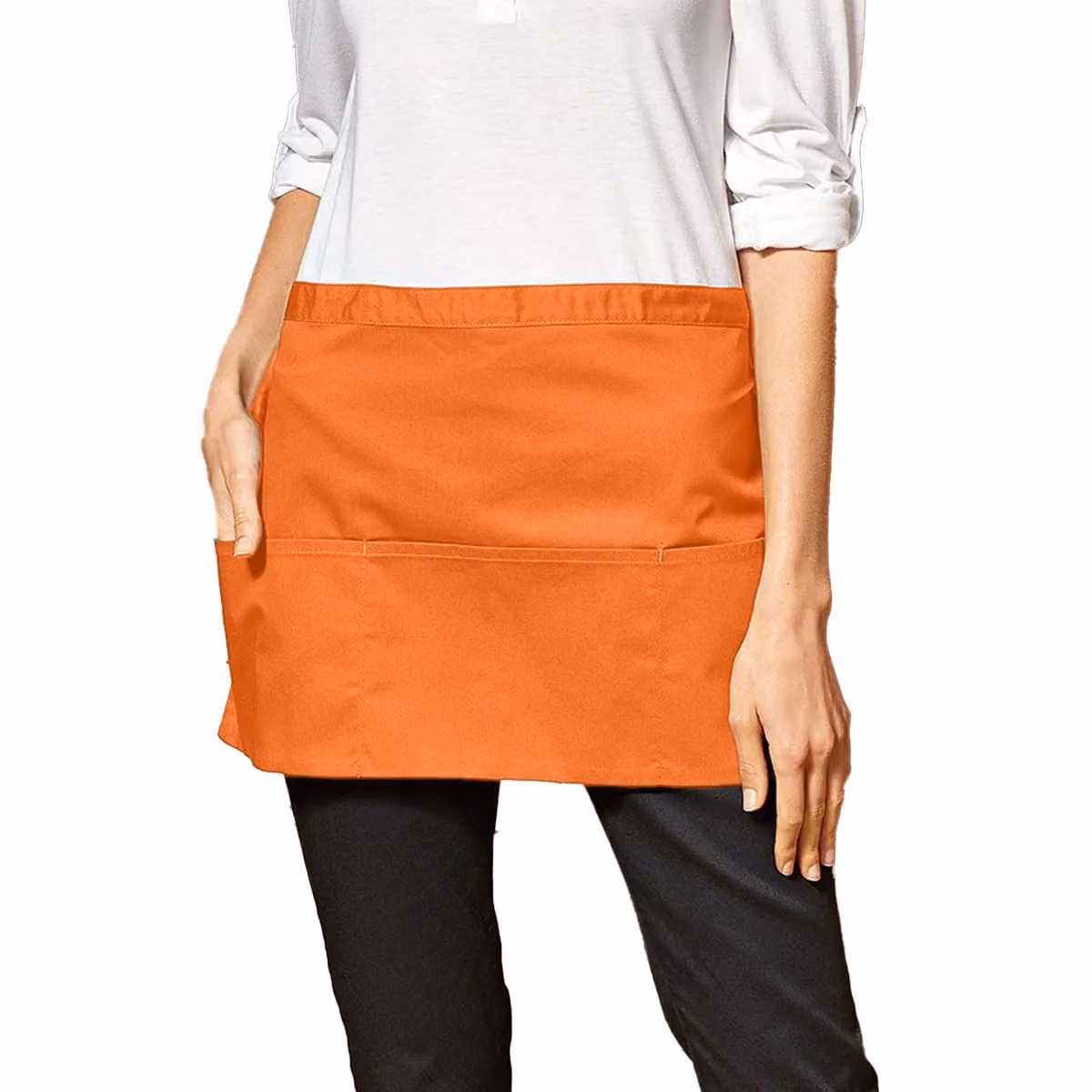 Premier Colours 3 Pocket Short Apron in Orange W/H: 60 x 33 cm – 2