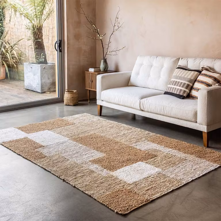 Atkin and Thyme June Hand Knotted Jute Rug, Beige, W: 170 cm, D: 240 cm