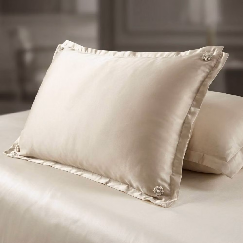 Smart Living Caprice Polycotton Breathable Pillowcase Pair in Beige – 2