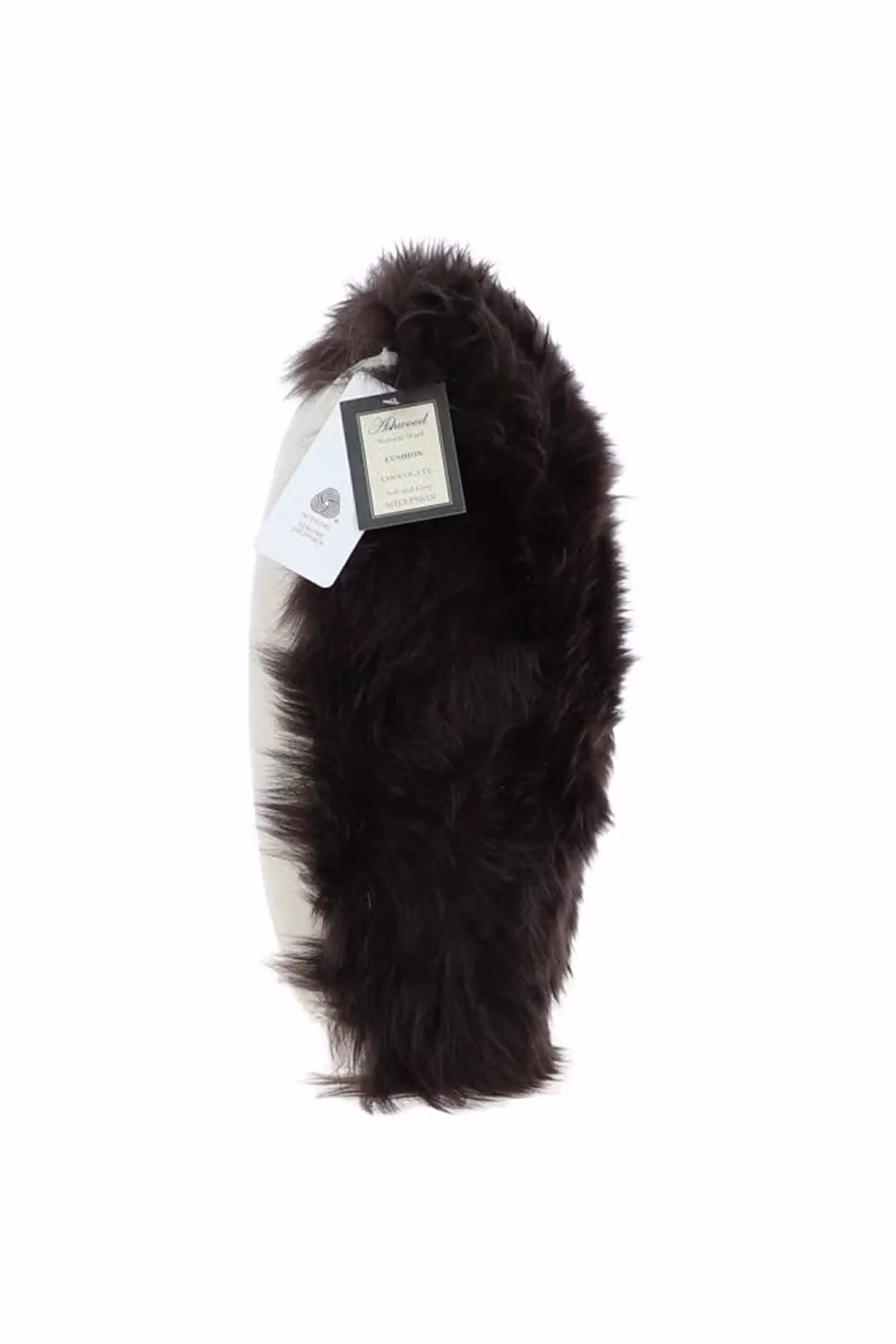 Fenland England Real Sheepskin Fluffy Square Cushion in Brown, W/D/H: 40 x 40 x 40 cm – 2