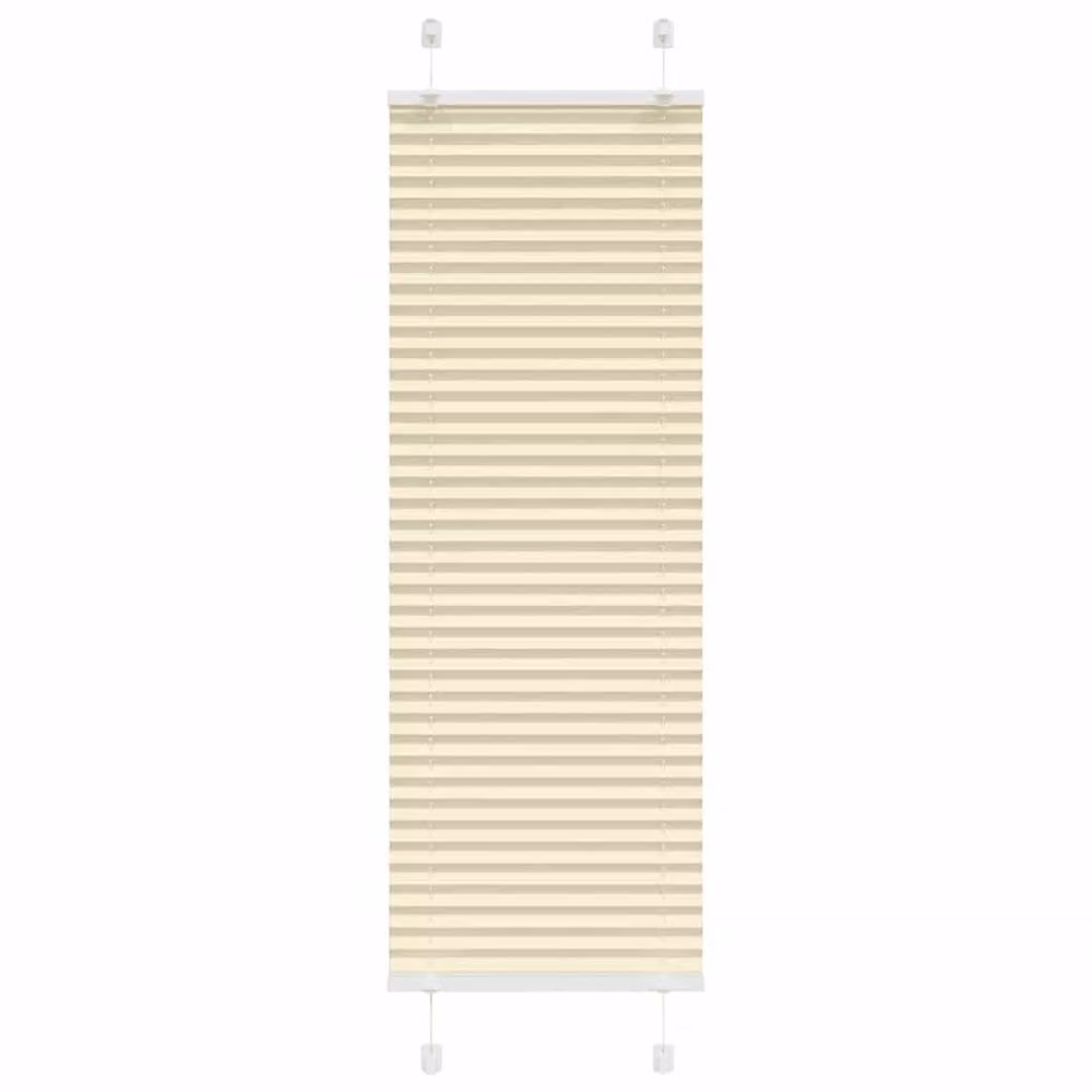 Berkfield Home Single Pleat Fabric Blind in Beige, W: 45 cm, H: 100 cm