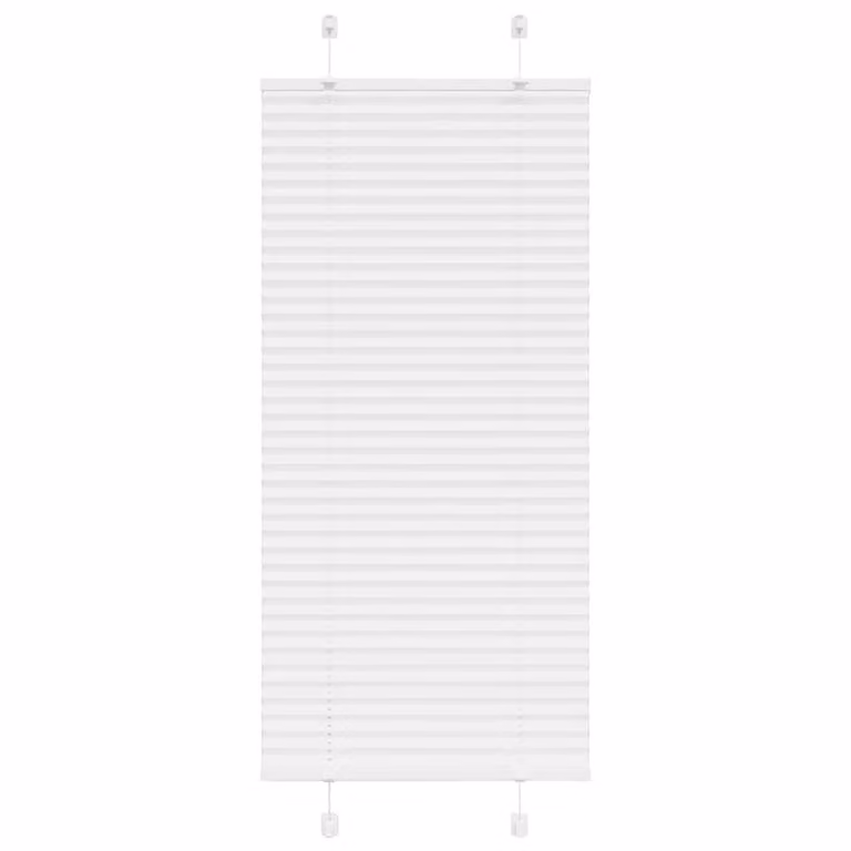 Berkfield Home Single Pleat Fabric Blind in White, W: 60 cm, H: 100 cm